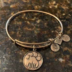 Alex and Ani paw print charm bracelet